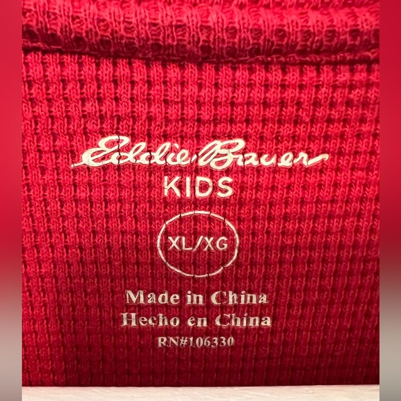 Eddie Bauer kids Red print sweater - Boys XL - Picture 4 of 4